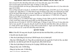 Nghị quyết 210/2010/NQ-HĐND Sửa đổi,mức thu phí, lệ phí