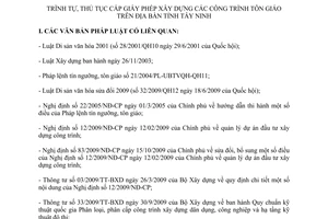 Hướng dẫn 1252/HD-SXD trình tự, thủ tục cấp giấy phép xây dựng công trình