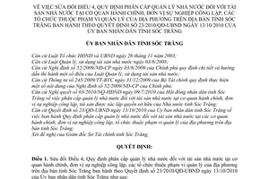 Quyết định 32/2010/QĐ-UBND sửa đổi phân cấp quản lý nhà nước