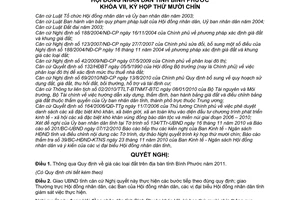 Nghị quyết 13/2010/NQ-HĐND giá đất trên địa bàn tỉnh Bình phước