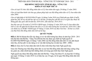 Nghị quyết 13/2010/NQ-HĐND hủy bỏ khoản thu tiền xây dựng cơ sở vật chất trường