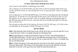 Quyết định 34/2010/QĐ-UBND chế độ công tác phí, chế độ chi tổ chức