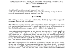 Nghị quyết 55/NQ-CP đơn giản hóa thủ tục hành chính