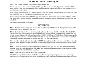 Quyết định 103/2010/QĐ-UBND dự toán chi thường xuyên ngân sách địa phương 2011 2015 Nghệ An