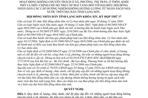 Nghị quyết 20/2010/NQ-HĐNĐ  số lượng, chức danh, chế độ phụ cấp