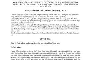 Quyết định 1727/QĐ-BHXH chức năng nhiệm vụ quyền hạn trách nhiệm