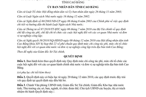 Quyết định 2386/2010/QĐ-UBND chi công tác phí hội nghị nhà nước sự nghiệp công lập Cao Bằng