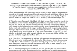 Chỉ thị 43/CT-UBND 2010 mở đợt cao điểm phòng chống tội phạm Thừa Thiên Huế