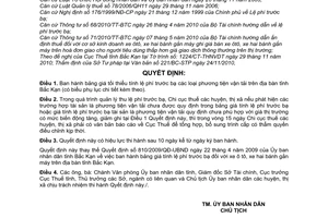 Quyết định 2735/2010/QĐ-UBND bảng giá tối thiểu tính lệ phí trước bạ