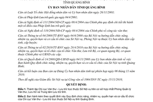 Quyết định 16/2010/QĐ-UBND chức năng nhiệm vụ quyền hạn Chi cục Văn thư Lưu trữ