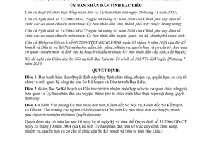 Quyết định 23/2010/QĐ-UBND chức năng nhiệm vụ quyền hạn Sở Kế hoạch và Đầu tư