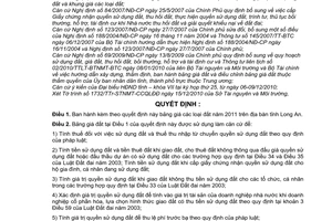 Quyết định 58/2010/QĐ-UBND bảng giá đất năm 2011