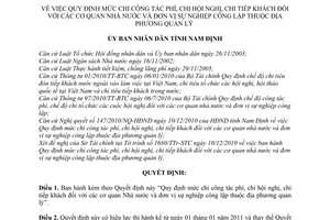 Quyết định 32/2010/QĐ-UBND mức chi công tác phí, chi hội nghị