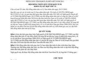 Nghị quyết 29/2010/NQ-HĐND kéo dài thời gian thực hiện nghị quyết Kon Tum