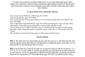 Quyết định 34/2010/QĐ-UBND thời gian cơ chế phối hợp thực hiện công tác