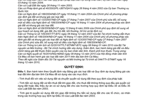 Quyết định 31/2010/QĐ-UBND giá đất năm 2011