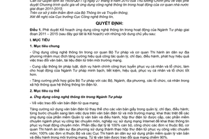 Quyết định 2889/QĐ-BTP phê duyệt Kế hoạch ứng dụng công nghệ thông tin