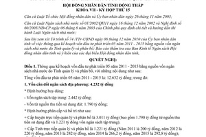 Nghị quyết 36/2010/NQ-HĐND kế hoạch vốn đầu tư phát triển 05 năm Đồng Tháp