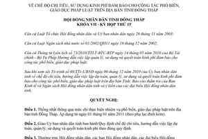 Nghị quyết 32/2010/NQ-HĐND kinh phí phổ biến giáo dục pháp luật Đồng Tháp