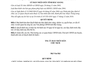 Quyết định 235/2010/QĐ-UBND chức năng nhiệm vụ văn phòng ủy ban tỉnh Bắc Giang