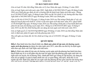 Quyết định 48/2010/QĐ-UBND định mức phân bổ dự toán chi thường xuyên ngân sách