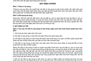 Thông tư 210/2010/TT-BTC quyết toán vốn đầu tư xây dựng cơ bản