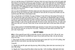 Quyết định 4569/2010/QĐ-UBND kế hoạch đầu tư phát triển Thanh Hóa năm 2011