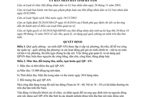 Quyết định 43/2010/QĐ-UBND thu quản lý sử dụng quỹ quốc phòng an ninh Hà Nam