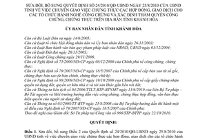 Quyết định 40/2010/QĐ-UBND sửa đổi Quyết định 24/2010/QĐ-UBND