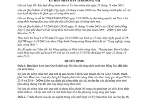 Quyết định 3461/QĐ-UBND Bộ tiêu chí nông thôn mới tỉnh Đồng Nai