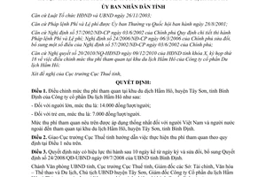 Quyết định 30/2010/QĐ-UBND điều chỉnh mức thu phí tham quan Khu du lịch Hầm Hô