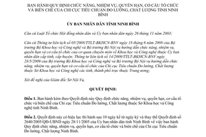 Quyết định 23/2010/QĐ-UBND nhiệm vụ quyền hạn cơ cấu biên chế Chi cục Tiêu chuẩn Đo lường Ninh Bình