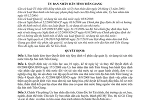 Quyết định 26/2010/QĐ-UBND  phân cấp quản lý, sử dụng tài sản nhà nước