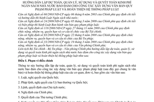 Thông tư liên tịch 192/2010/TTLT-BTC-BTP-VPCP hướng dẫn lập dự toán, quản lý