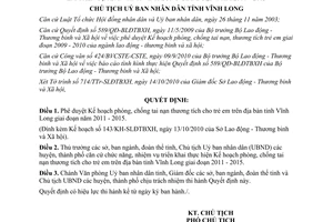 Quyết định 2623/QĐ-UBND năm 2010 phòng chống tai nạn thương tích trẻ em