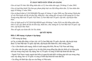 Quyết định 63/2010/QĐ-UBND chi đón tiếp thăm hỏi chúc mừng An Giang