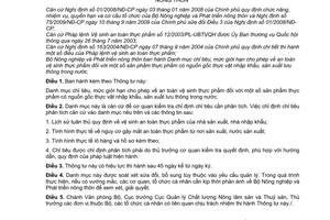 Thông tư 68/2010/TT-BNNPTNT  Danh mục chỉ tiêu, mức giới hạn