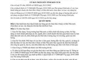 Quyết định 41/2010/QĐ-UB bảng giá cho thuê nhà ở thuộc sở hữu Nhà nước