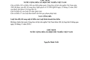 Lệnh 19/2010/L-CTN công bố Luật