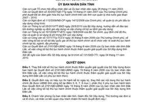 Quyết định 3128/QĐ-UBND thay thế thủ tục hành chính Sở Xây dựng tỉnh Đắk Lắk