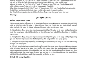 Thông tư 195/2010/TT-BTC hướng dẫn xử lý hàng hoá tồn đọng trong kho ngoại quan