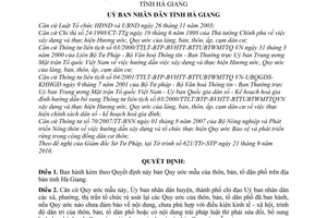 Quyết định 3868/2010/QĐ-UBND Quy ước mẫu thôn, bản, tổ dân phố