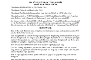 Nghị quyết 182/2010/NQ-HĐND định mức phân bổ dự toán chi thường xuyên ngân sách Lai Châu 2011