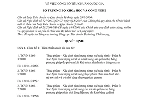 Quyết định 2746/QĐ-BKHCN công bố Tiêu chuẩn quốc gia