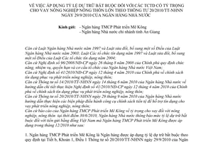 Thông báo 461/TB-NHNN áp dụng tỷ lệ dự trữ bắt buộc tổ chức tín dụng