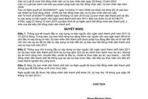 Nghị quyết 19/2010/NQ-HĐND đầu tư xây dựng cơ bản nguồn vốn ngân sách thành phố