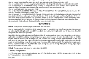 Nghị quyết 07/2010/NQ-HĐND dự toán phân bổ ngân sách thành phố năm 2011