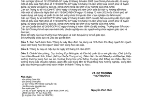 Thông tư 34/2010/TT-BGDĐT nội dung  hình thức thi nâng ngạch