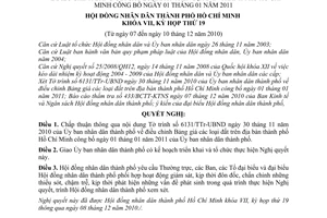 Nghị quyết 17/2010/NQ-HĐND điều chỉnh bảng giá đất