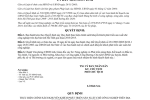 Quyết định 23/2010/QĐ-UBND chính sách khuyến khích phát triển sản xuất chè công nghiệp Hà Tĩnh 2010 2015